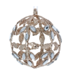 Gold Sparkling Acrylic Diamante Ball Dec .