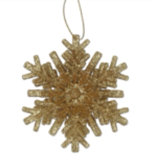 Gold Sparkling Layered Snowflake Dec .