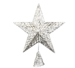 Gold Sparkling Moulded Tree Top Star, Lge- 35cm .