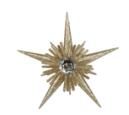 Pale Gold 3-D Acrylic Star w Diamante Dec .