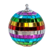 Rainbow Mirror Ball - 60mm .