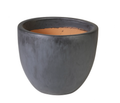 The Pot Company - Glazed Ceramic Classic Egg Pot "Charcoal" 450mm X 430mm