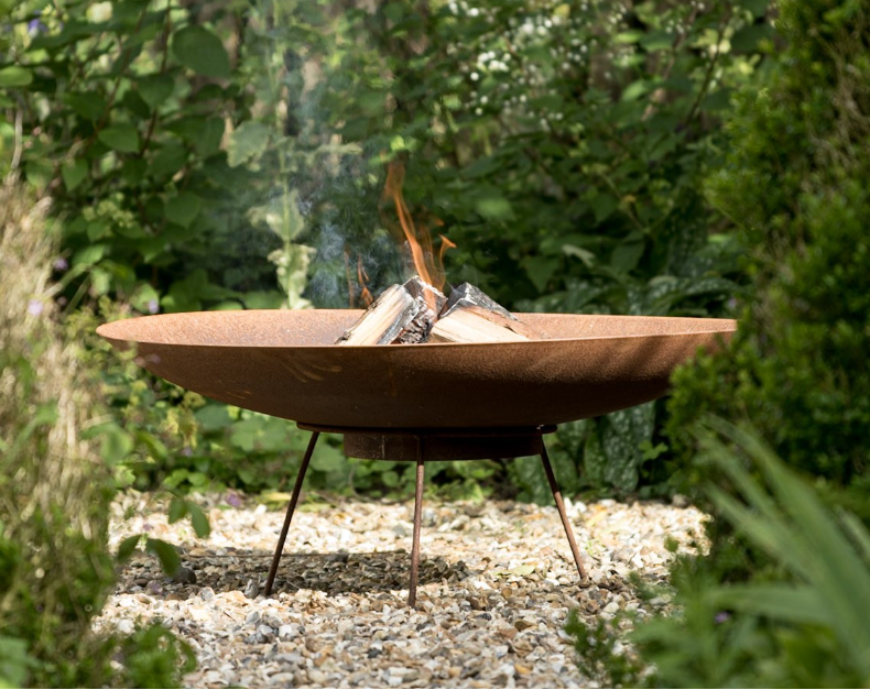 The Pot Company Corten Steel Curved Fire Pit / 80cm