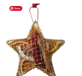 Christmas Hanging Metal Mesh Case - Star