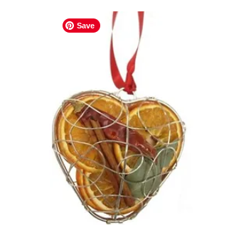 Christmas Hanging Metal Mesh Case - Heart