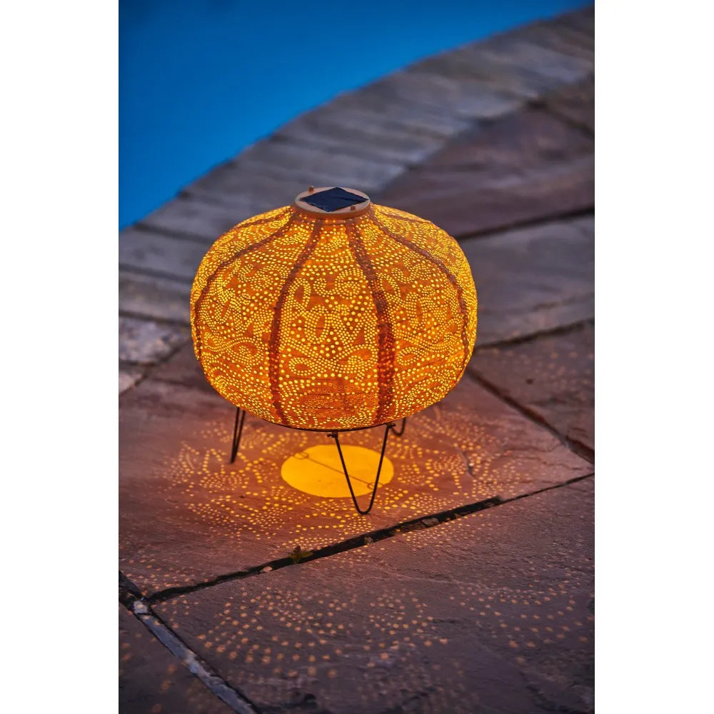 Lightstyle London - Solar Lantern - Yellow Pumpkin
