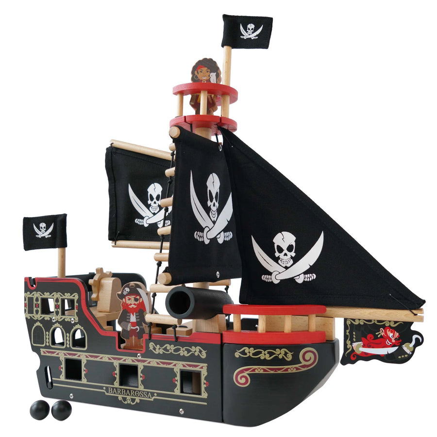 Le Toy Van- Barbarossa Pirate Ship & Characters