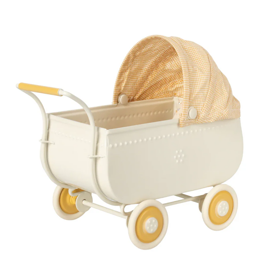 Maileg - Pram, Mouse / Yellow