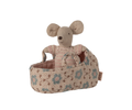 Maileg - Baby Mouse in Carry Cot / Rose
