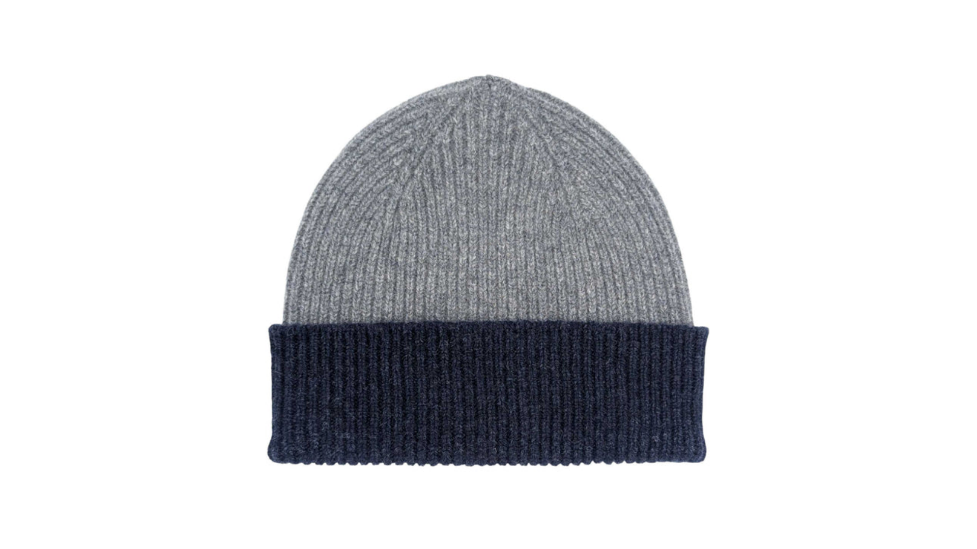 Catherine Tough Beanie Grey and Navy One Size
