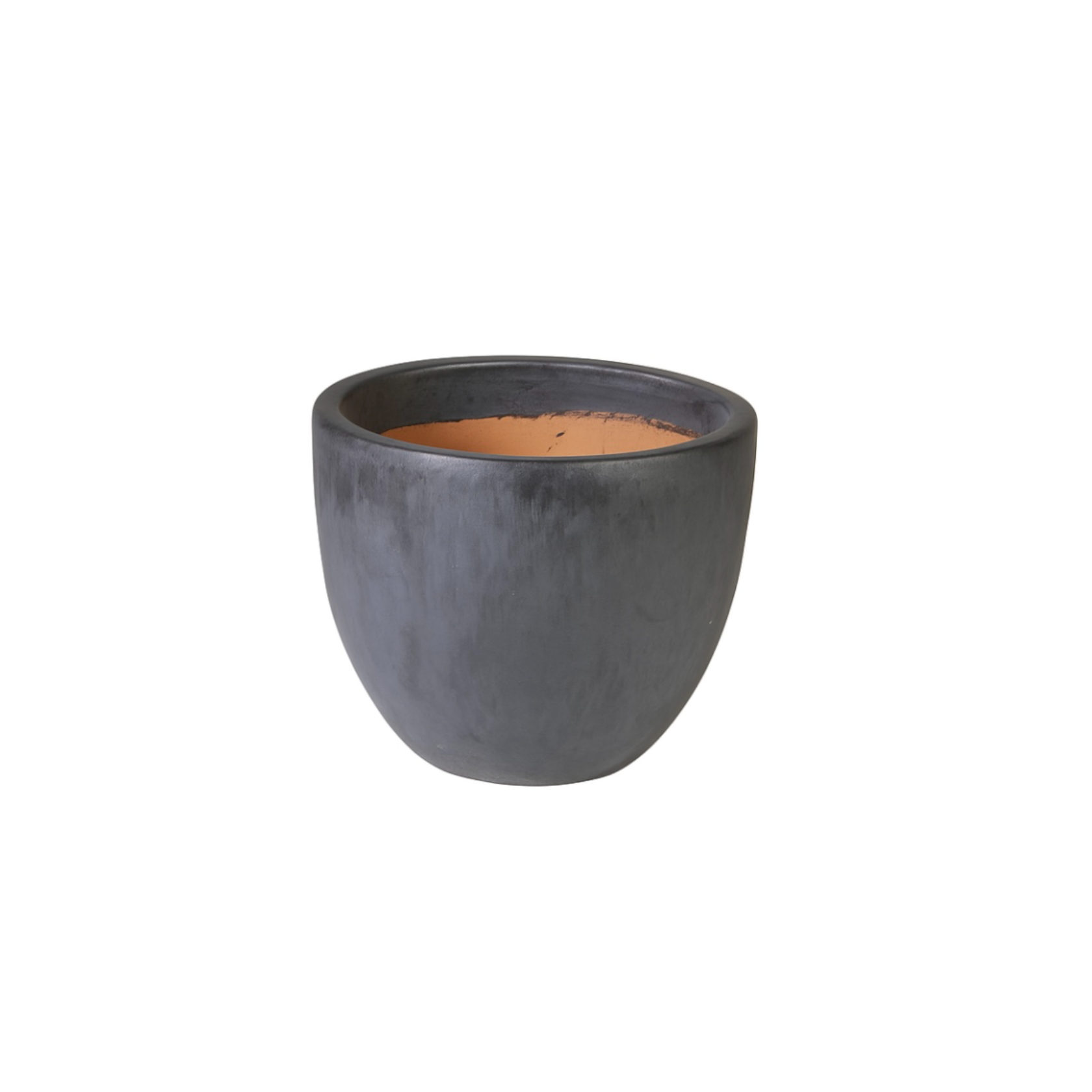 The Pot Company - Glazed Ceramic Classic Egg Pot "Charcoal" 370 X 350mm