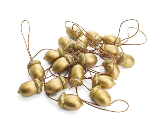 Gold Wood Acorn Dec