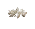 Pale Gold Sparkling Acrylic Leaf Bunch Pick .