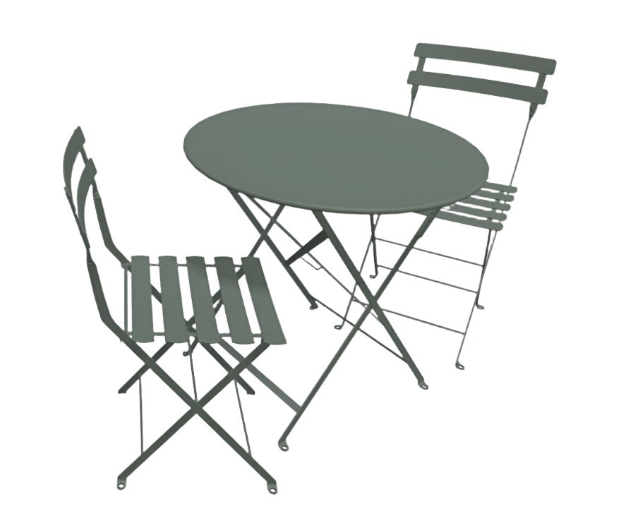 Fermob- Bistro Set - Rosemary - 77cm Table and 2 Chairs