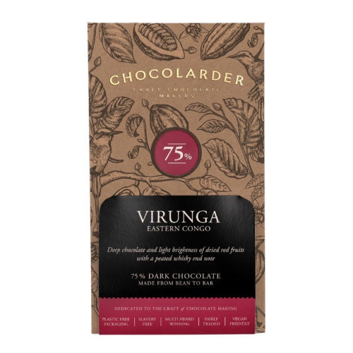 Chocolarder - 75% Virunga Dark Chocolate Bard
