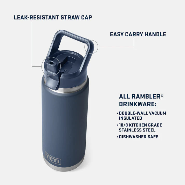 Yeti - Rambler 26 oz Straw Bottle | Olive + King Crab