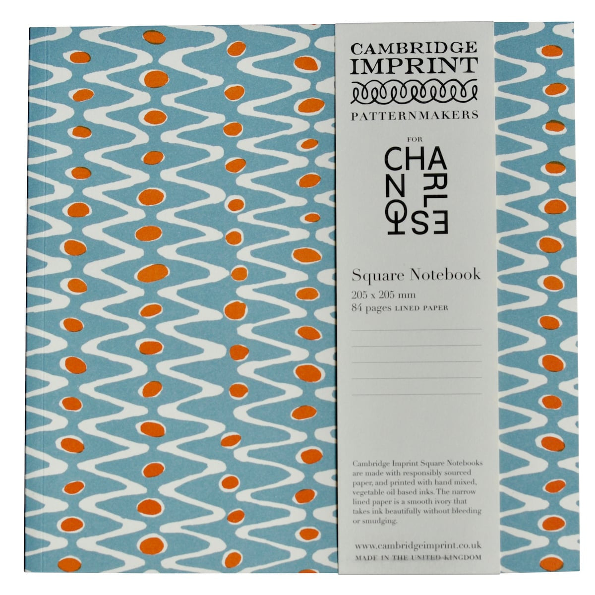Cambridge Imprint - Square Notebook Lined / Charleston Ripple