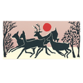 Cambridge Imprint - Pack of Ten Smaller Long Cards The Running of the  Deer