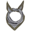 Catherine Tough - Lambswool Triangle Scarf PLAIN - MID GREY / KHAKI