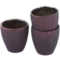 Grand Illusions - Ribbed Beaker Votive Matt Dark Red / Small