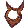Catherine Tough - Lambswool Triangle Scarf FINE STRIPE - DARK RED / ORANGE