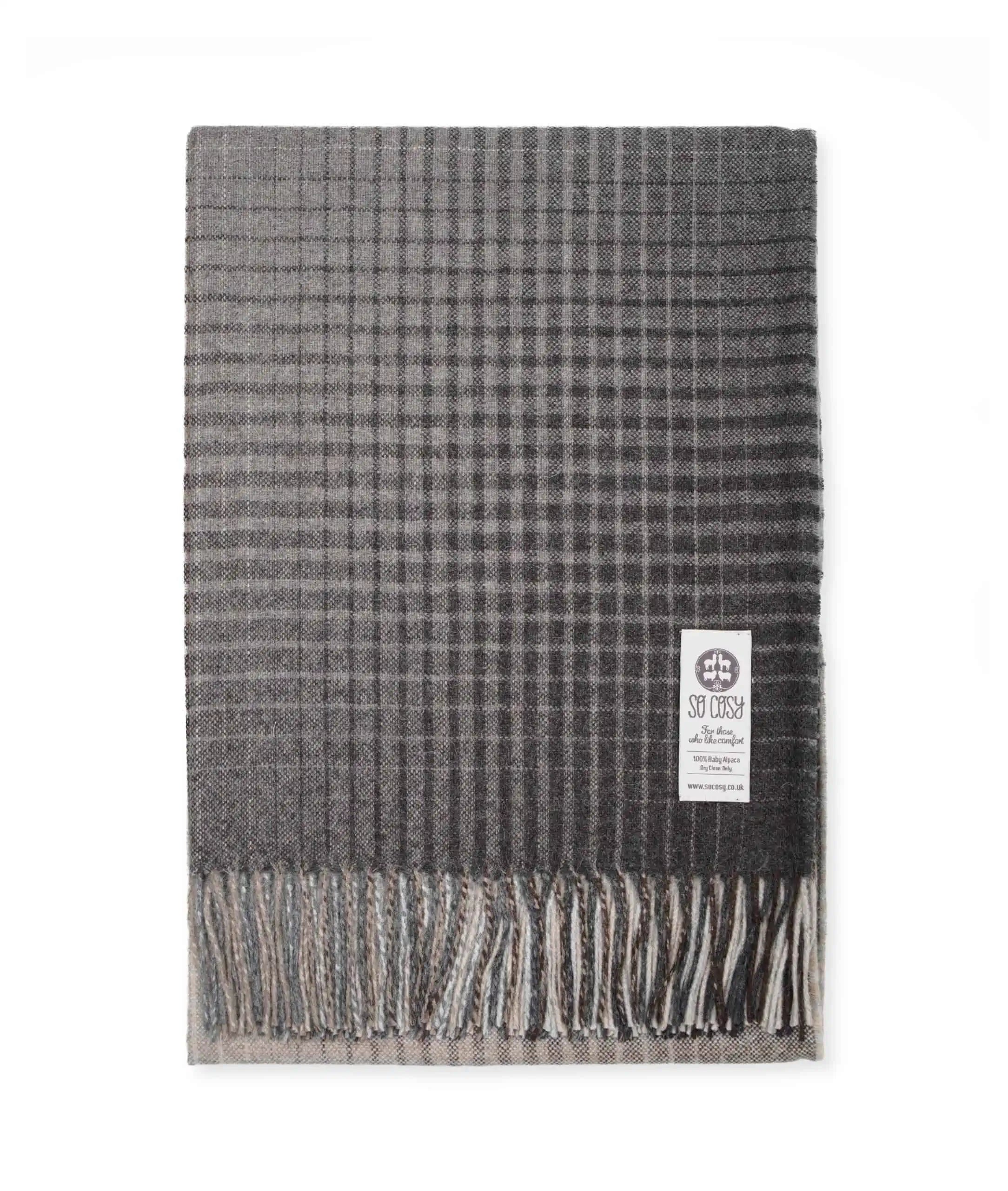 So Cosy- Shades Throw in Brown & Grey