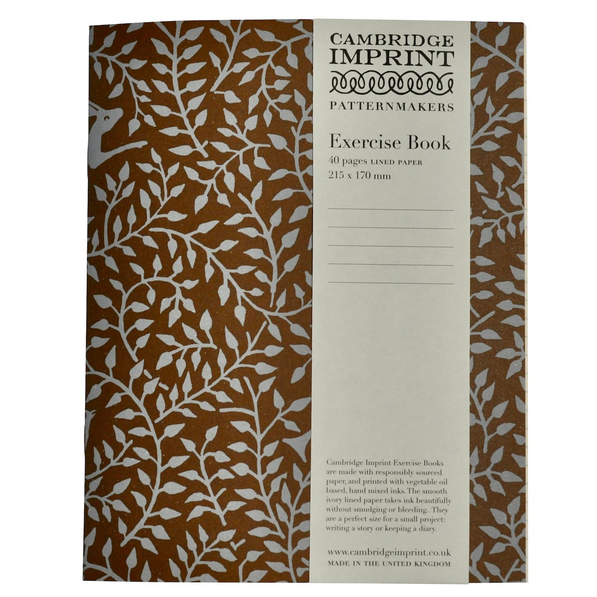 Cambridge Imprint Exercise Book / Hare Bronze Lined