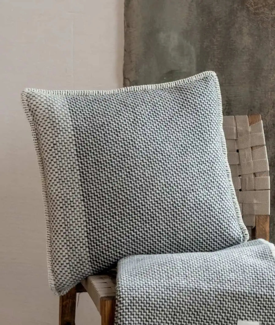 So Cosy- Derby Zig Zag Cushion/ Charcoal Grey/ Square