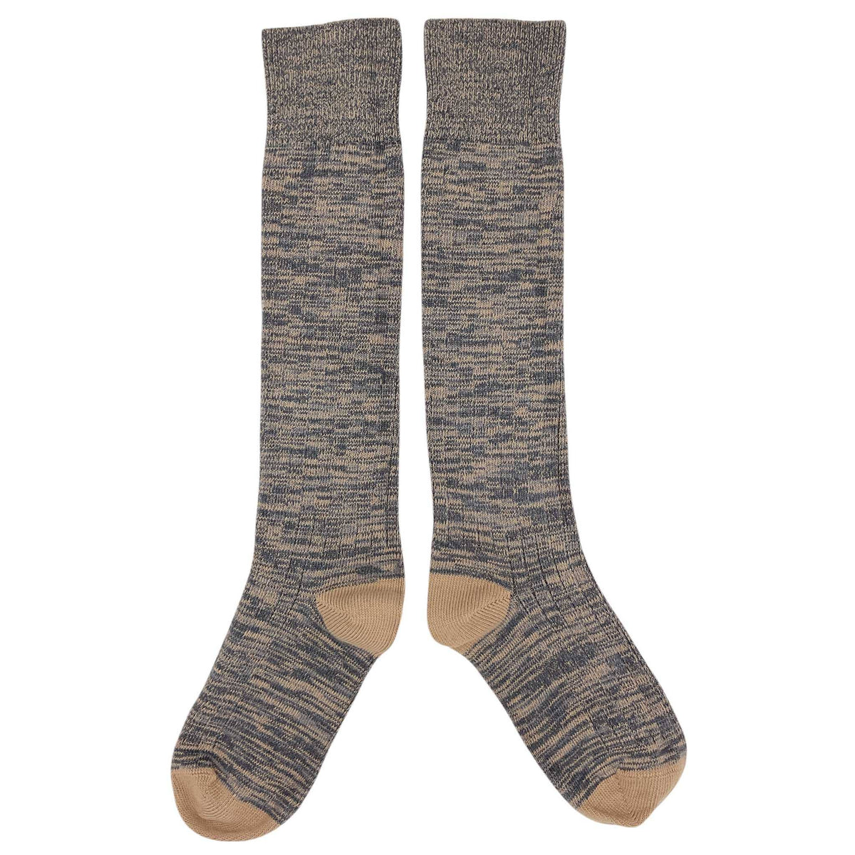Catherine Tough - Women's Thick Organic Cotton Long Socks: Slate/grey marl