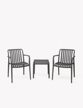Garden Trading - Edgeworth Armchairs & Side Table Set / Carbon