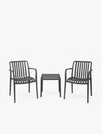 Garden Trading - Edgeworth Armchairs & Side Table Set / Carbon