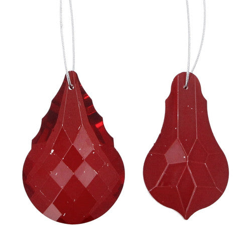 Red Glass Pendant Dec, 2as .