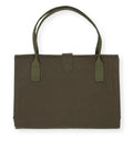 So Cosy Foldaway Picnic Blanket - Dusky Green Waxed Cotton & Undyed Wool