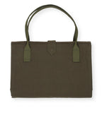 So Cosy Foldaway Picnic Blanket - Dusky Green Waxed Cotton & Undyed Wool