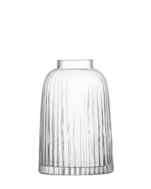LSA Pleat Vase Clear 20cm