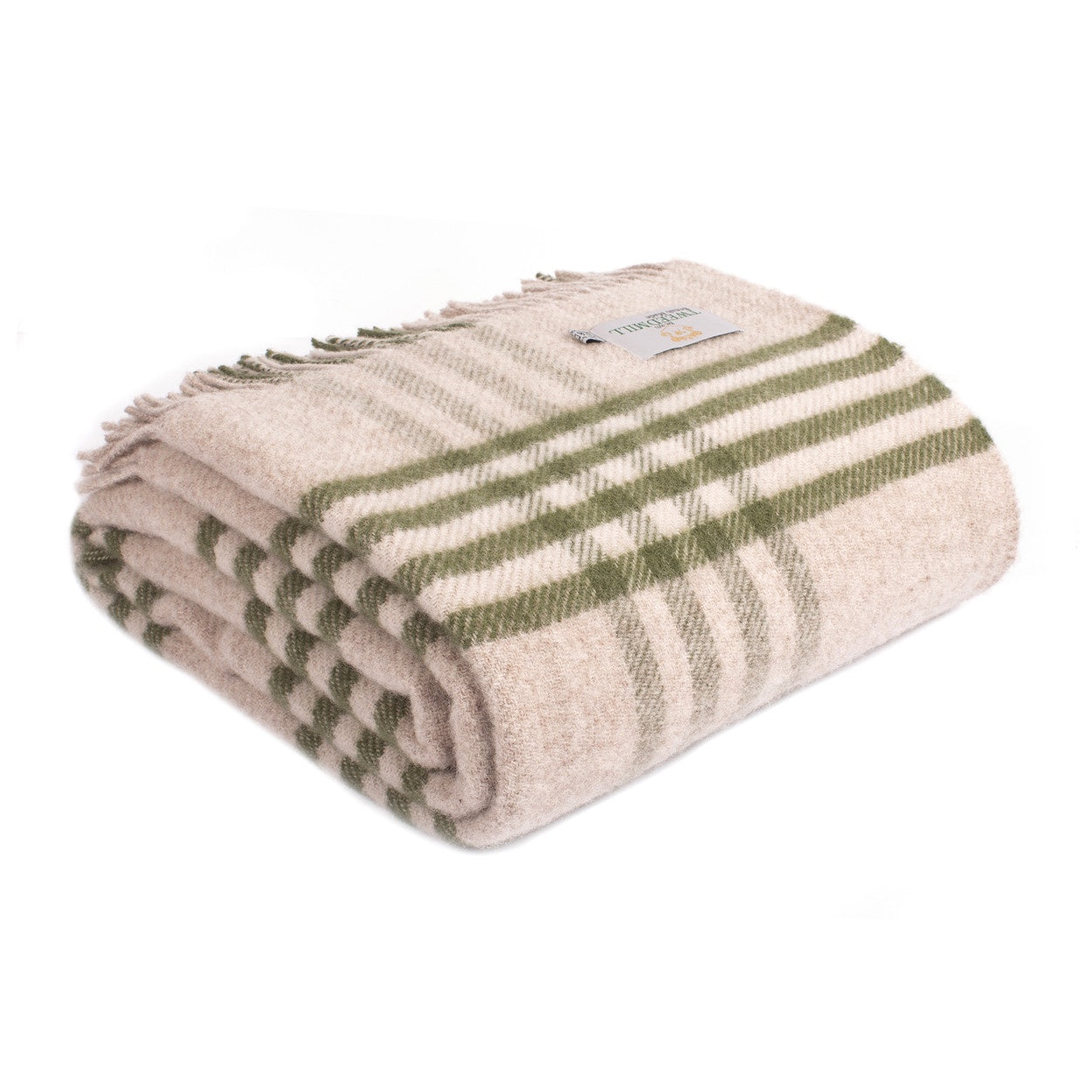 Tweedmill Textiles - Hex Check Throw / Olive