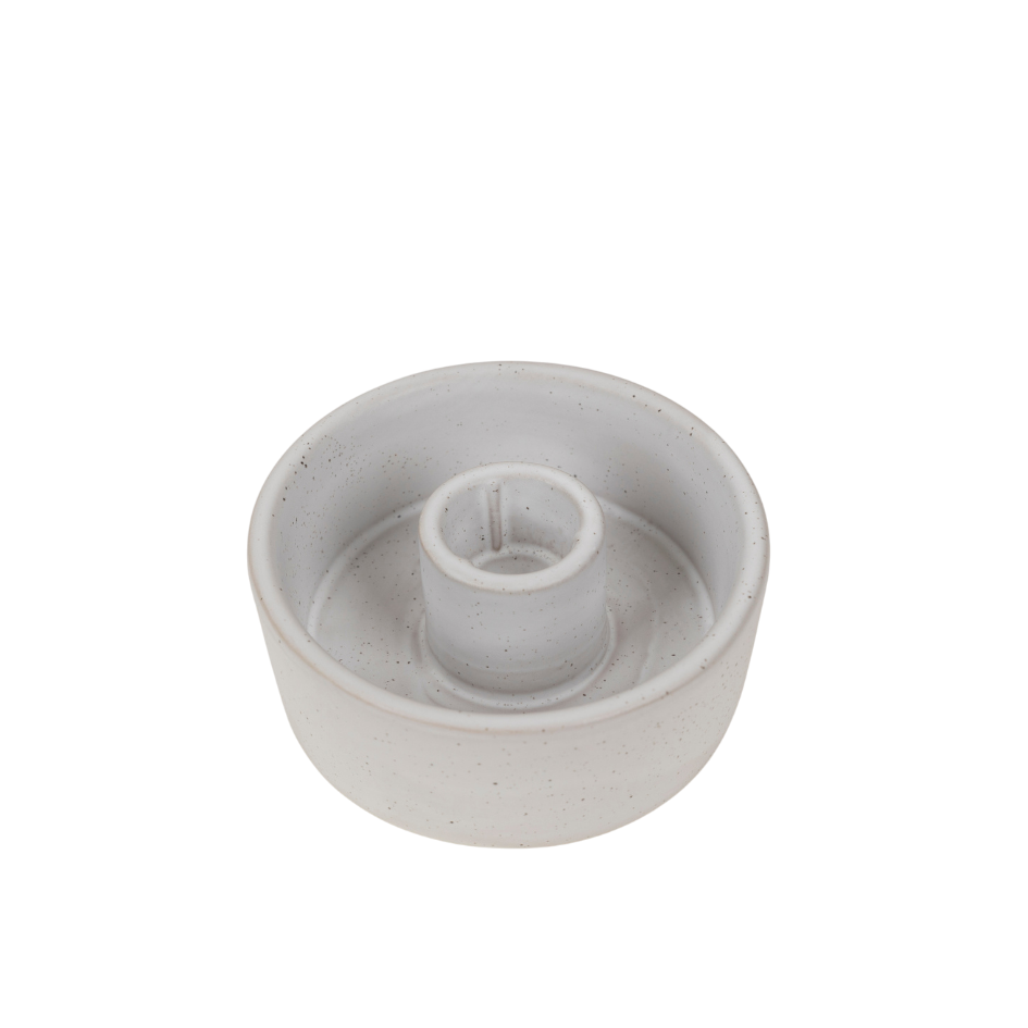 St. Eval - Candle Holder / White Speckle