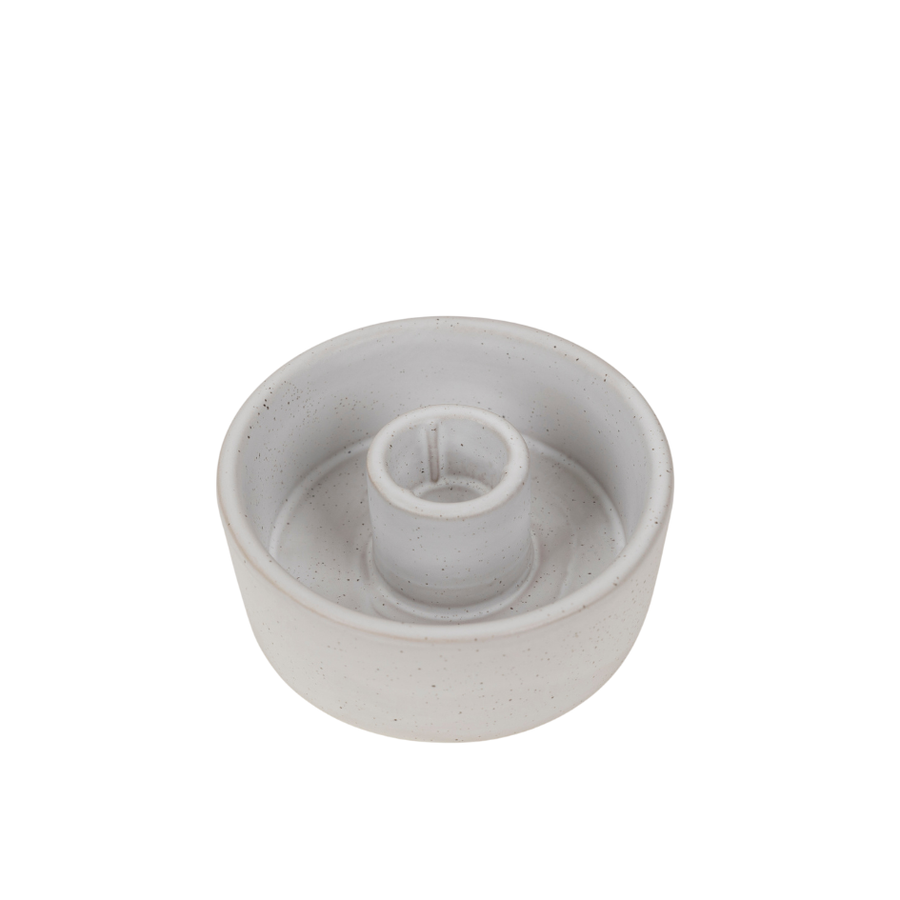 St. Eval - Candle Holder / White Speckle