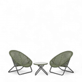 Pacific - Outdoor Green Foldable Lounge Set (Faux Rattan)