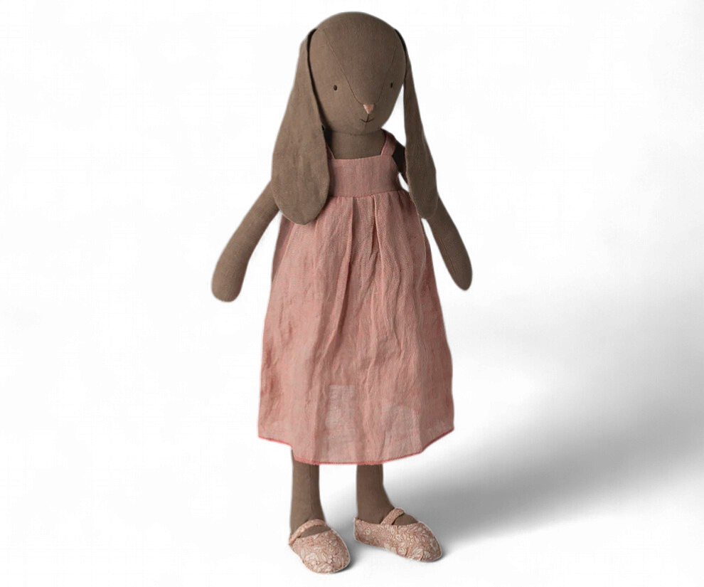 Maileg - Bunny, Size 4 - Brown / Dress and shoes
