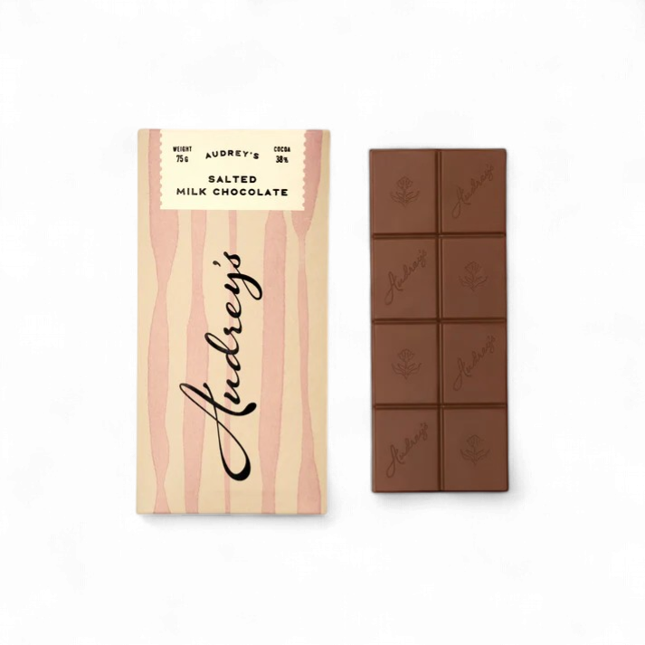 Audrey's Chocolates - Milk 38% Sea Salt Bar