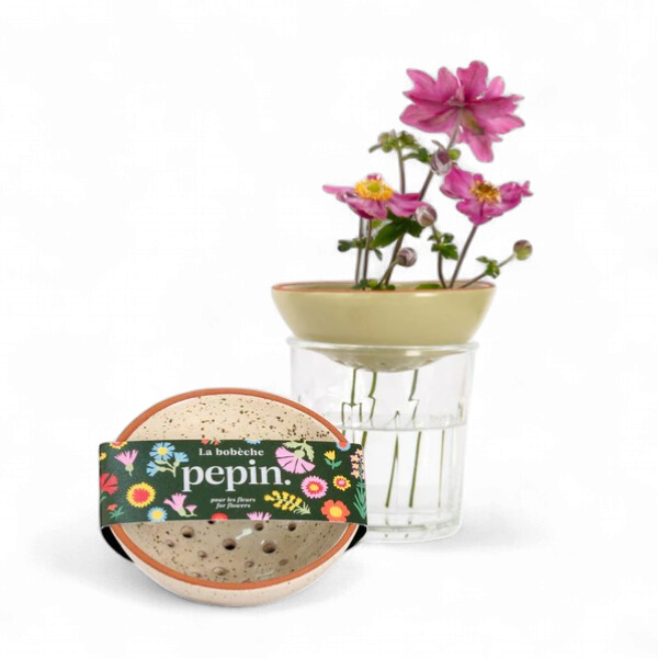 Pepin - Flowers Bobeche / Speckled White