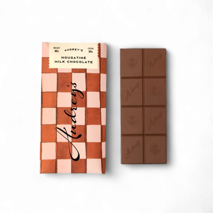 Audrey's Chocolates - Milk 38% Nougatine Bar