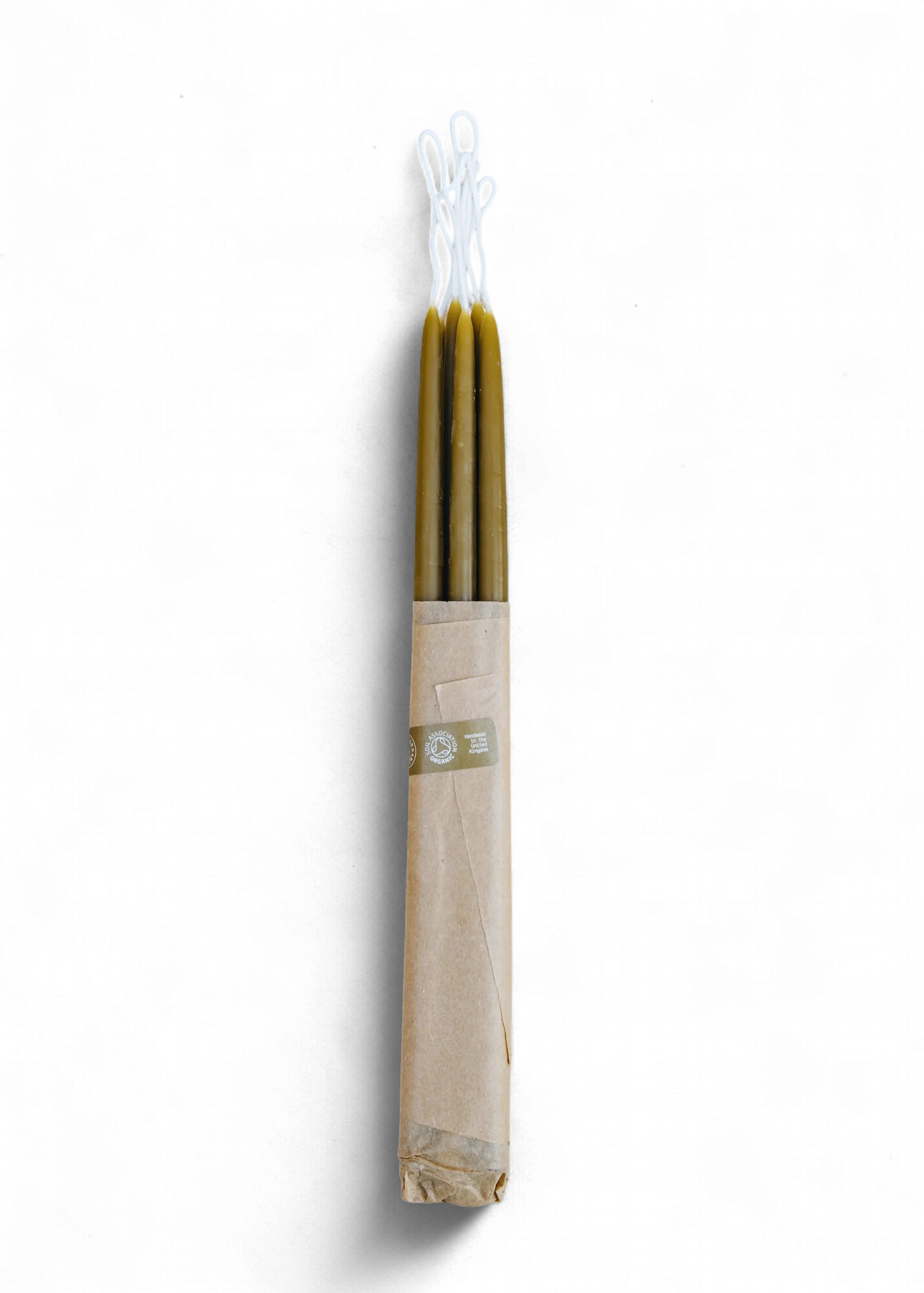 Skar Organics - Organic Beeswax Slim Dinner Tapers/Green Tea - 10"