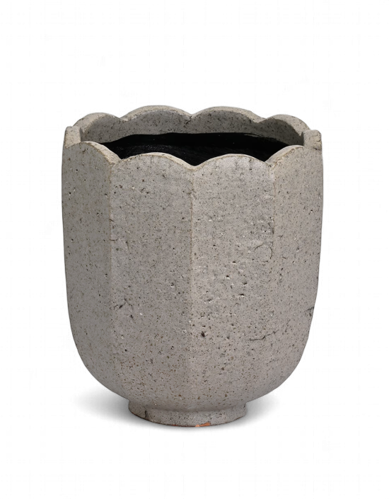Garden Trading - Lidstone Scallop Plant Pot 21.5cm / Dark Grey