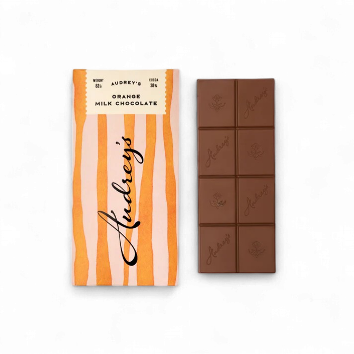 Audrey's Chocolates - Milk 38% Orange Bar