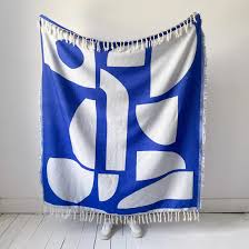 Sophie Home- Merino Bruten Throw: Cobalt