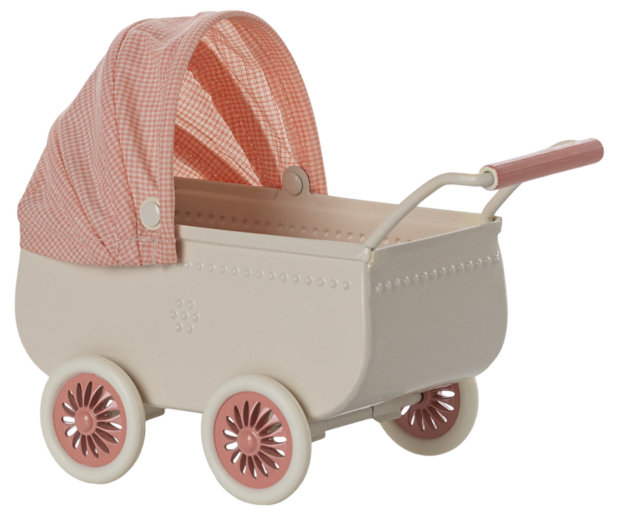 Maileg - Pram, Mouse / Coral