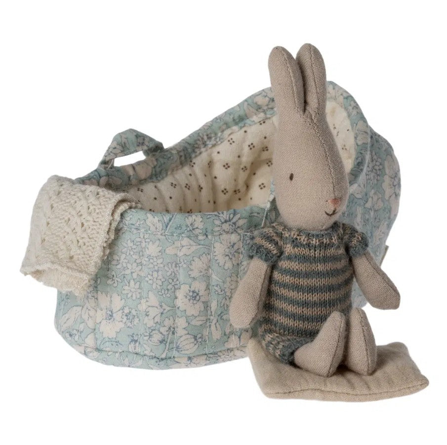Maileg - Rabbit in Carry Cot, Micro 3 Assorted