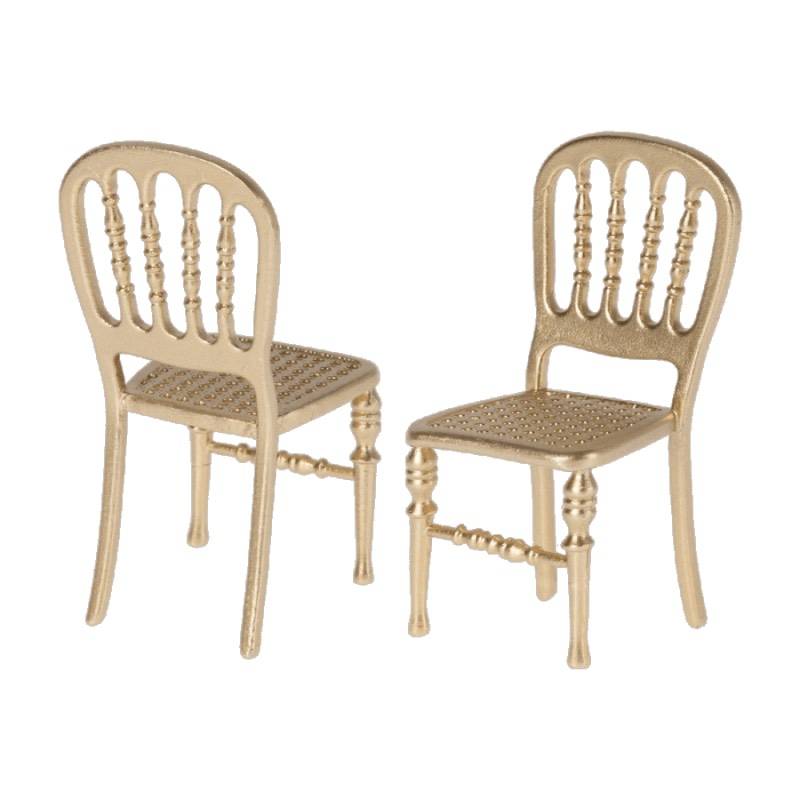 Maileg - Chair, Mouse / Gold